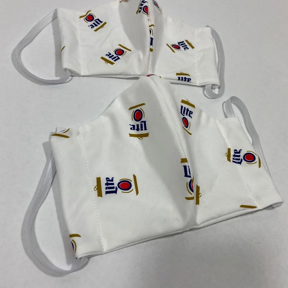 Miller lite beer face mask‎
